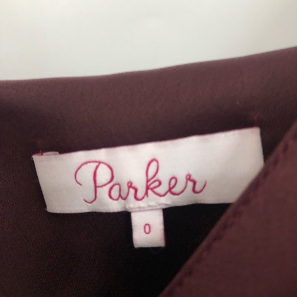 Parker 0 cargo satin jumpsuit burgundy red jogger 0983 skim sweetheart - Picture 4 of 11